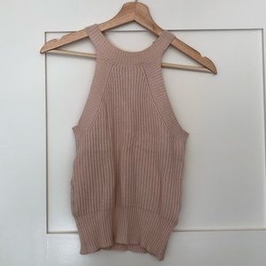 Blush High Neck Sweater Tank NWT
